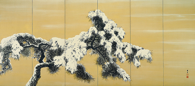 《雪松図》明治40年代　滋賀県立近代美術館蔵　後期展示