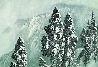 《山村密雪図》昭和7年(1932)　滋賀県立近代美術館蔵　前期展示