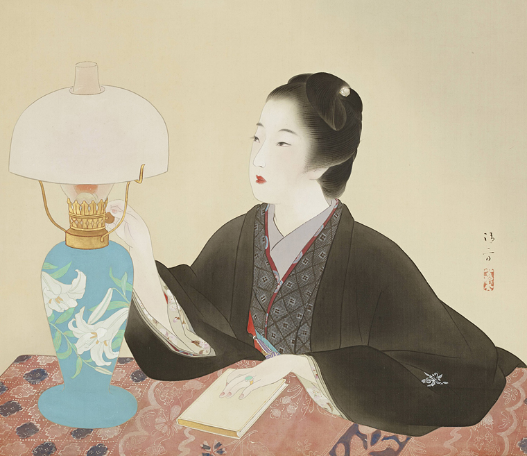 画巻 美人画 風俗画 昭和初期作品 鏑木清方 飛花乱舞 日本画 画巻 美人画 風俗画 昭和初期作品 鏑木清方 飛花乱舞 日本画